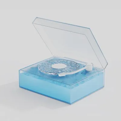 Obrázok produktu pre Modrý retro reproduktor s dynamickým RGB osvetlením a funkciou Bluetooth