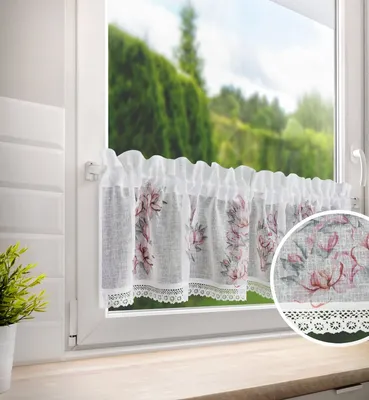 Zdjęcie produktu dla Dekoracyjna krótka witrażowa zasłona do kuchni LEVA 30x150 cm MyBestHome