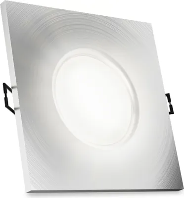 Produktbild von SSC-LUXon BEDA Einbauleuchte LED flach IP65 mit LED Modul tauschbar 4W neutralweiß - Bad Einbaulampe silber 230V für Dusche Bad