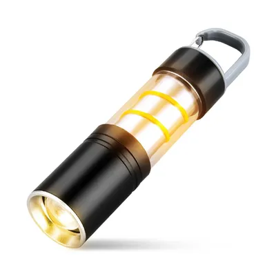 Produktbild von LED Taschenlampe Aufladbar mit Campinglicht, Zoombar, 2 Lichtmodi, Lange Akkulaufzeit (1-St), Wasserdichte Taschenlampe für Camping, Outdoor, Notfälle