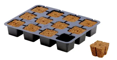 Produktbild von Eazy Plug Anzuchtwürfel CT12, 3,5 x 3,5 cm, Tray mit 12 St. | Anzuchttray