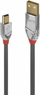 Obrázek produktu pro LINDY USB 2.0 Kabel Typ A/Mini-B Chrome Line M/M 7,5 m