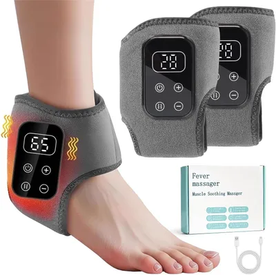 Produktbild von 2 Stück Fußmassagegerät Füsse Neuropathie, Fussmassagegerät Elektrisch , 3 In 1 Elektrische Fussmassageräte, Tragbares Massagegerät Knöchel USB Wiederaufladbar