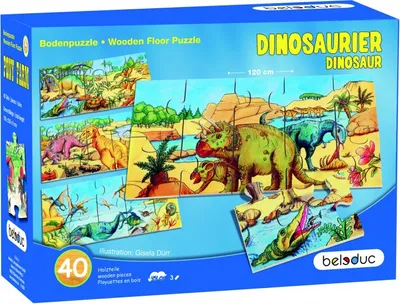 Image de Puzzle de sol Beleduc Dino – Jouet éducatif pour enfants