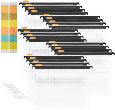Produktbild von Transparente PVC-A4-Ordner mit Tabblättern und Einlegeblättern für Büro und Schule