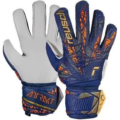 Obrázok produktu pre Reusch Attrakt Solid Brankárske rukavice, modro/bielo/oranžovo/zlaté, veľ. 8