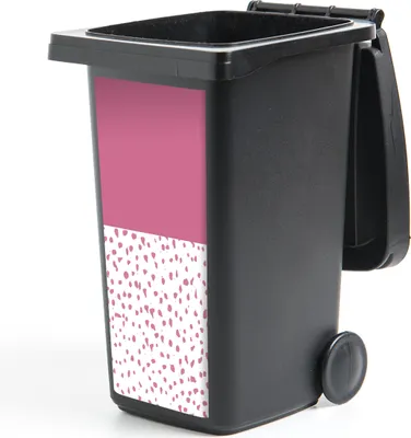 Produktbild von MuchoWow® Mülltonnenaufkleber Punkte - Rosa - Muster 38x80 cm - Behälteraufkleber - Mülleimer-Aufkleber - Container-Aufkleber