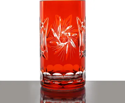 Produktbild von Longdrinkglas Schleuderstern 340ml orange