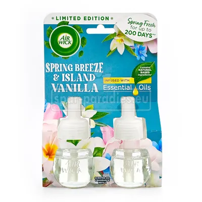 Obrázek produktu pro Lahvička s vonným olejem Air Wick Spring Breeze & Island Vanilla Duo-Pack, 2x 19 ml