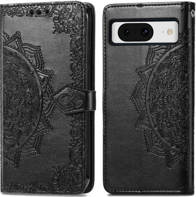 Produktbild von imoshion Mandala Klapphülle Google Pixel 8 - Schwarz