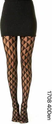 Produktbild von cofi1453® Damen Strumpfhose 40 Den durchsichtig Baumwollzwickel Schwarz L/XL