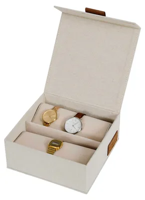 Immagine prodotto di Omgoods - Elegante scatola per orologi, adatta a 6 orologi, con chiusura magnetica