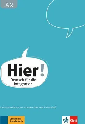 Obrázek produktu pro Hier! A2. Lehrerhandbuch mit vier Audio-CDs und Video-DVD
