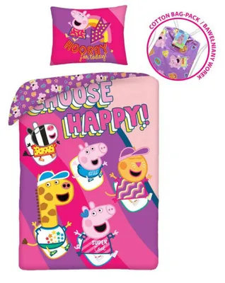 Produktbild von Peppa Pig Bettbezug Choose Happy 140 x 200 cm Baumwolle