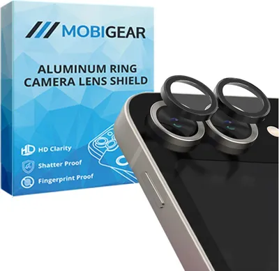 Produktbild von Mobigear Single  Samsung Galaxy Z Flip 6 Panzerglas Gehärtetes Glas Kameralinsen Schutz - Hüllenfreundlich - Schwarz