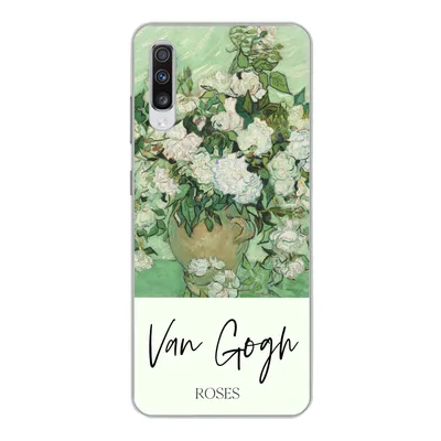 Produktbild von MuchoWow® Handyhülle Schutzhülle Hülle für Samsung Galaxy A70 Malerei - Blumen - Van Gogh Silikon Softcase Handy Hülle - Schutzhaube