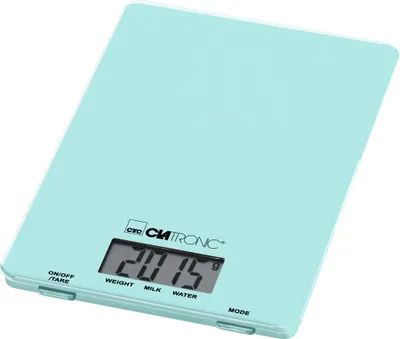 Produktbild von Clatronic Küchenwaage digital mit Messbereich bis 5000g | Kitchen Scale mit Tara-Funktion und einstellbaren Maßeinheiten | KW 3626, mint-grün