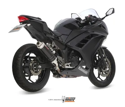 Image de Mivv SPORT Silencieux GP SLIP-ON Steel Black pour KAWASAKI NINJA 300 BJ 2013 > 2016