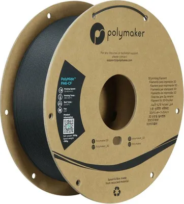 Immagine prodotto di Polymaker PolyMide PA6-CF, Colore:Nero, Dimensione filamento:1,75mm, Peso:500g