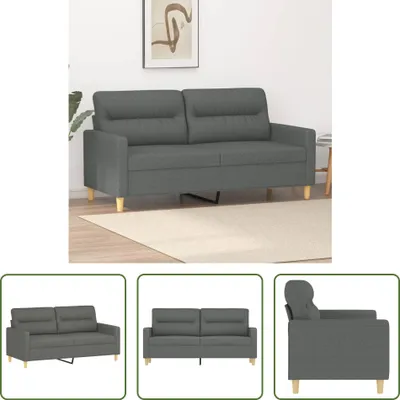 Produktbild von The Living Store 2-Sitzer-Sofa Dunkelgrau 140 cm Stoff