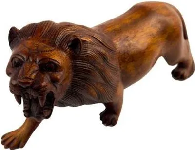 Produktbild von Woru Holzfigur Löwe Holz Holzlöwe Soar-Wood 30 cm