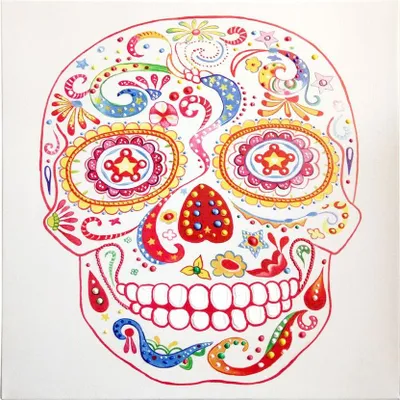 Produktbild von Öl-Wandbild Skull 90cm x 90cm PAB340