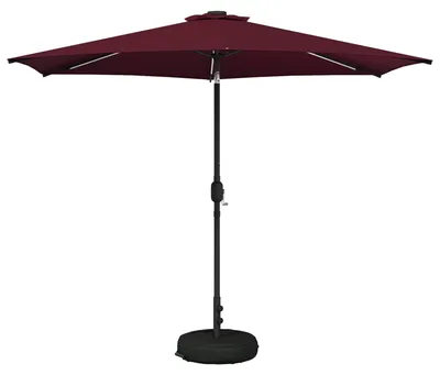 Image de Parasol de jardin vidaXL avec lumières LED, 300 x 300 cm, polyester