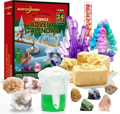 Obrázok produktu pre Experimenty a drahokamy Adventný kalendár 2024 - Detský vianočný kalendár STEM darčeky