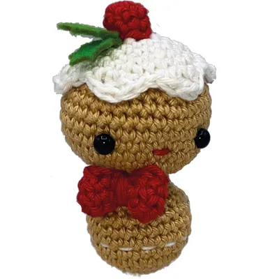 Obrázek produktu pro Hardicraft háčkovací sada Amigurumi "Mini perníček" z bavlněné příze a výplňového materiálu, 9cm, HC-40MB08