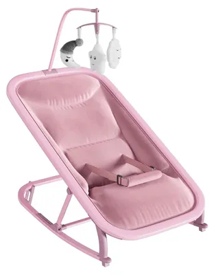 Image de Bébé-transat, position inclinable réglable, barre de jeu intégrée, rose