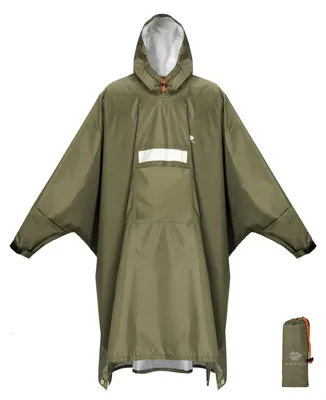 Produktbild von Regenponcho Regenmantel Regenjacke - Leicht - Wasserdicht - Mit Ärmeln und Kapuze