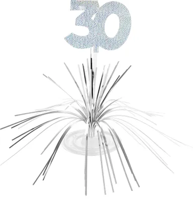 Immagine prodotto di Decorazione da tavolo 30° compleanno argento 29 x 30 cm - taglia unica
