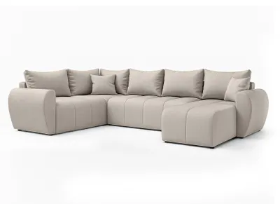 Image de AX LIVING Malatya U XL Salon Canapé d'angle en forme de U XXL Beige 303cm G