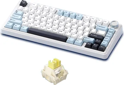Produktbild von AULA F75 Mechanische Tastatur Kabellose Tastatur mit Dichtungsstruktur und Tri-Mode-Konnektivitaet 99-Tasten-Gaming-Tastatur mit geringer Verzoegerung und Lichteffekt