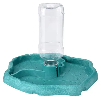 Produktbild von Wasserschale und Futterautomat für Reptilien und Schildkröten, 2-in-1 Design, transparent