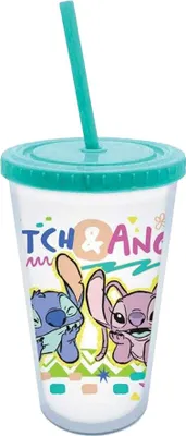 Immagine prodotto di Lilo & Stitch - Tazza con cannuccia, Friends PM13073 (Taglia unica) (Blu)