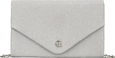 Produktbild von Silberne Glitzer Clutch Kuverttasche Damen 22x13,5x5 cm mit abnehmbarer Kette