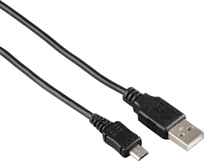 Produktbild von Hama Micro-USB 1m, 1 m, USB A, Micro-USB B, USB 2.0, Männlich/Männlich, Schwarz
