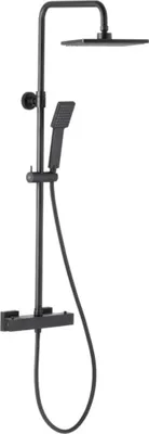 Produktbild von KFA Logon Brausegarnitur mit Regenbrause und Thermostatmischer, schwarz (5746-910-81)