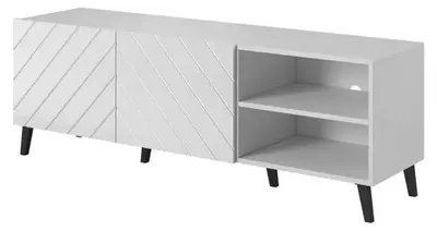 Obrázek produktu pro Rozhlasový a televizní skříň ABETO 150x42x52 bílá/bílý lesk