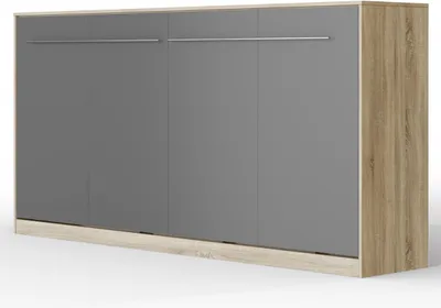 Produktbild von SMARTBett Schrankbett Standard  Eiche Sonoma/Anthrazit 90 Horizontal