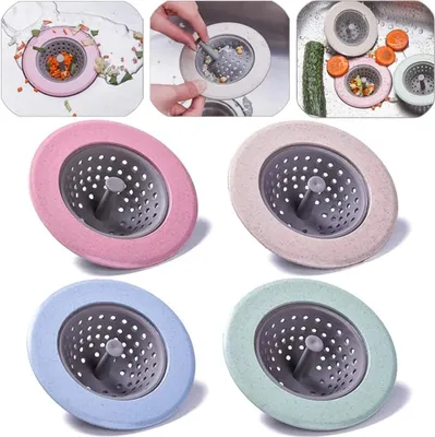 Produktbild von 4 Stück Ablauf Stopper Haarsieb Abflusssiebe Abfluss Stöpsel Siebkörbchen Badezimmer Abflusssiebe Küchenspüle Sieb Abflusssieb Küchenspüle