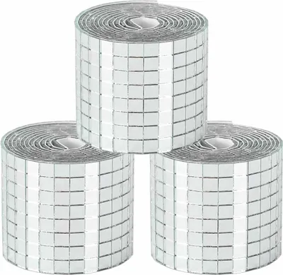 Immagine prodotto di Piastrella a Mosaico con Specchio 3 pcs Argento 100 x 4 cm