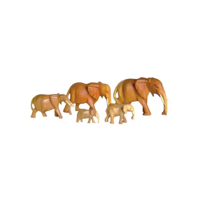 Produktbild von Elefant laufend, hell, Holz-Elefant, Höhe:10 cm