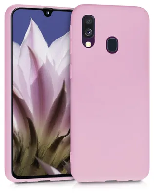 Produktbild von kwmobile Handyhülle für Samsung Galaxy A40 Hülle - TPU Case - Kabelloses Laden - Schutzhülle Cover in Altrosa matt