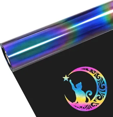 Produktbild von Famanu Wärmeübertragungsfolie 30,5 cm für Textilien - Leuchtend & Holografisch