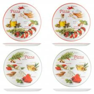 Immagine prodotto di SATURNIA 4 Piatti Pizza Pizzafoods Porcellana Assortiti Cm31