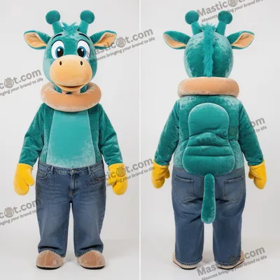 Obrázok produktu pre Modrý plyšový maskot žirafy