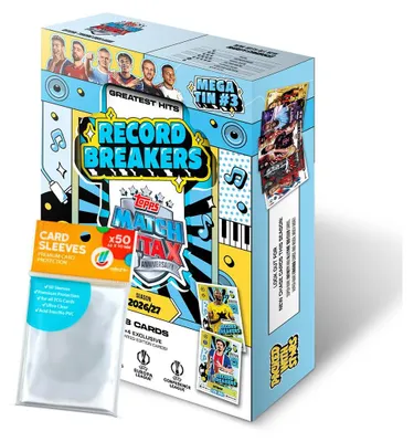 Zdjęcie produktu dla Zestaw kart kolekcjonerskich UCC Match Attax Liga Mistrzów 2026/27 – 1 duże pudełko (Record Breakers) #3 + ekskluzywne etui do przechowywania kart