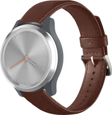 Produktbild von Strap-it Garmin Vivomove 3s Armband Leder - 39mm - Rotbraun